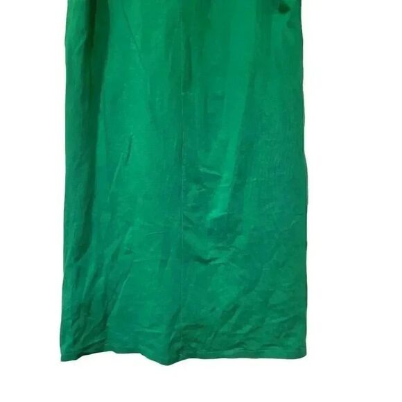Zara Women's Emerald Green Cotton/Poly/Spandex W White Embroidered Tunic Summer - Picture 8 of 10